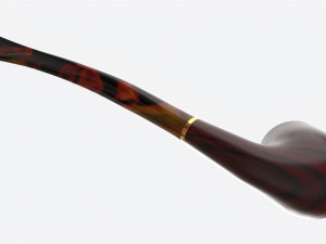 Smoking Pipe Long Briar Wood 03 Model 3D