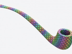 Smoking Pipe Long Briar Wood 03 Model 3D