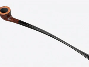 Smoking Pipe Long Briar Wood 04 3D Model
