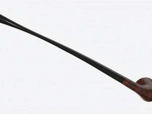 Smoking Pipe Long Briar Wood 04 3D Model