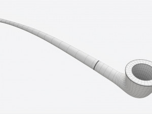 Smoking Pipe Long Briar Wood 04 Modelo 3D