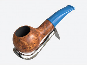 Smoking Pipe Small Briar Wood 01 Modelo 3D