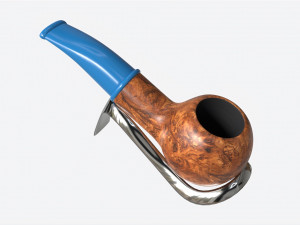 Smoking Pipe Small Briar Wood 01 Modello 3D