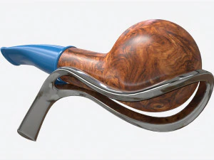 Smoking Pipe Small Briar Wood 01 3D Model