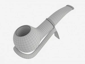 Smoking Pipe Small Briar Wood 01 3D Model