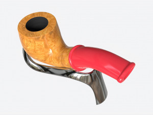 Smoking Pipe Small Briar Wood 02 3D Model
