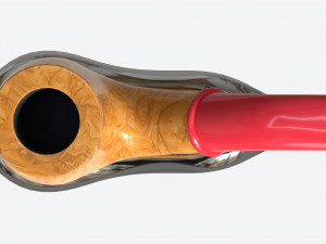 Smoking Pipe Small Briar Wood 02 3D Model