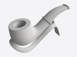 Smoking Pipe Small Briar Wood 02 3D Model