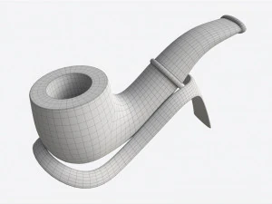 Smoking Pipe Small Briar Wood 02 3D Model