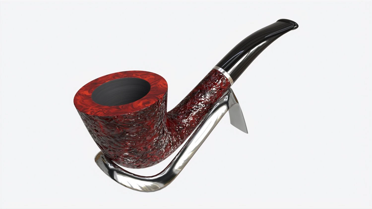 Smoking Pipe Small Briar Wood 03 3D Model .c4d .max .obj .3ds .fbx .stl .blend 