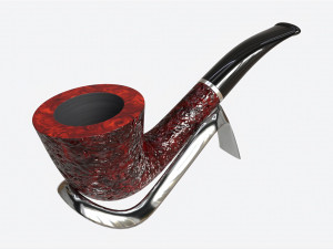 Smoking Pipe Small Briar Wood 03 3D-Modell
