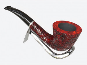 Smoking Pipe Small Briar Wood 03 3D 모델