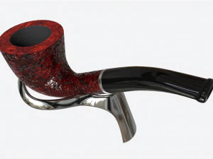 Smoking Pipe Small Briar Wood 03 3D Model