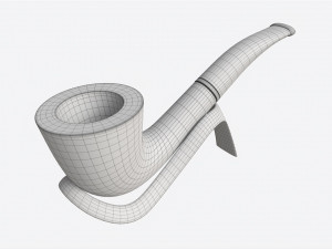 Smoking Pipe Small Briar Wood 03 3D 모델