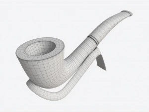 Smoking Pipe Small Briar Wood 03 3D Model