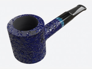 Smoking Pipe Small Briar Wood 04 3D Model