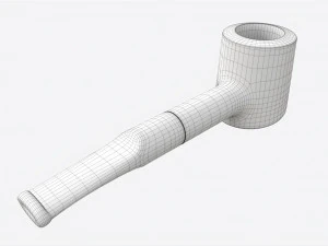 Smoking Pipe Small Briar Wood 04 3D Model
