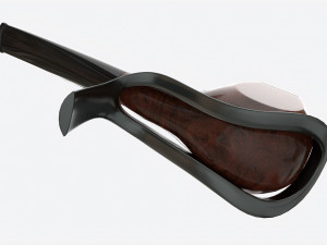 Smoking Pipe Straight Briar Wood 01 Modèle 3D
