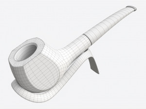 Smoking Pipe Straight Briar Wood 01 Modèle 3D
