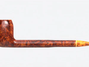 Smoking Pipe Straight Briar Wood 02 3D Model