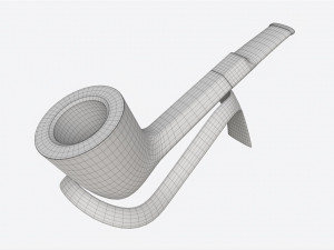 Smoking Pipe Straight Briar Wood 03 Modèle 3D