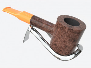 Smoking Pipe Straight Briar Wood 04 3D Модель