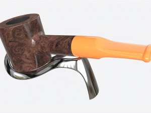 Smoking Pipe Straight Briar Wood 04 3D Модель