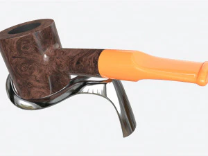 Smoking Pipe Straight Briar Wood 04 3D Model