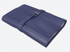 Smoking Pipe Travel Bag Leather Folded 3D Модель