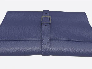 Smoking Pipe Travel Bag Leather Folded 3D Model