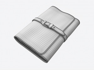 Smoking Pipe Travel Bag Leather Folded 3D Модель