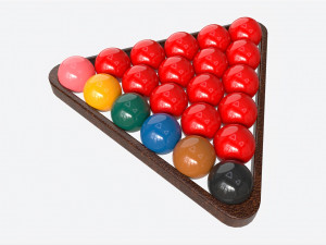 Snooker Ball Set with Triangle 3D मॉडल