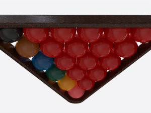 Snooker Ball Set with Triangle 3D Model