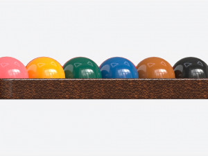Snooker Ball Set with Triangle 3D Model