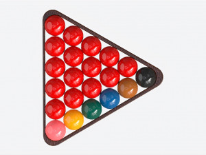 Snooker Ball Set with Triangle 3D Model