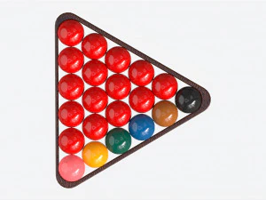 Snooker Ball Set with Triangle 3D Model