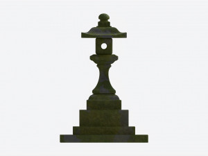 Stone Moss Temple Lantern Modelo 3D