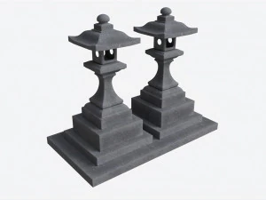 Lanterna do Templo de Pedra Modelo 3D