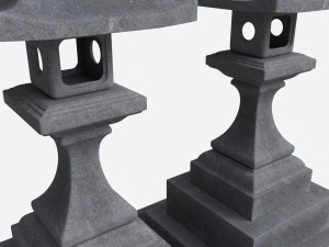 Stone Temple Lantern 3Dモデル