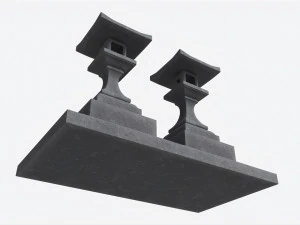 Stone Temple Lantern 3D Model
