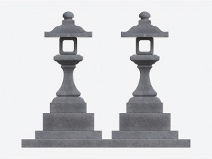 Stone Temple Lantern 3Dモデル