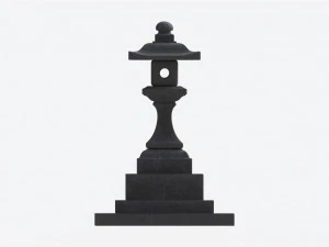 Stone Temple Lantern 3D Model