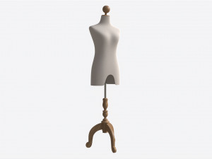 3D model Mannequin Female - Sewing Dummy VR / AR / low-poly
