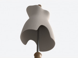 Upper Body Female Mannequin on wooden tripod Modelo 3D