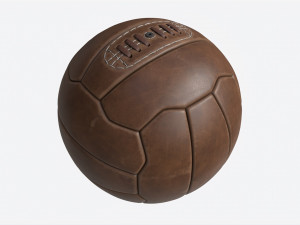Vintage Leather Soccer Ball Modelo 3D