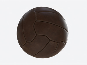 Vintage Leather Soccer Ball Model 3D