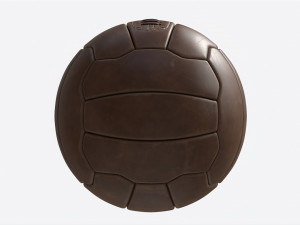 Vintage Leather Soccer Ball Model 3D