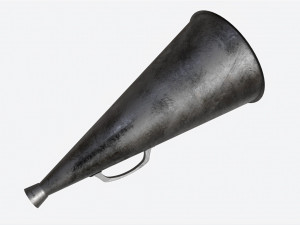 Vintage Metal Megaphone 3D Model