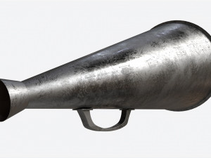 Vintage Metal Megaphone 3D 모델
