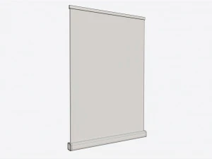 Advertising Roll-Up Banner Large 3D Model